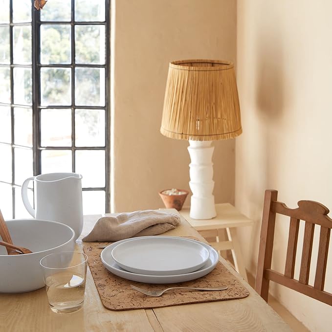 Casafina Ceramic Stoneware 12-Piece Place Setting Service for 4, Pacifica Collection, Salt White | Microwave & Dishwasher Safe Dinnerware Set | Food Safe Glazing | Restaurant Quality Tableware