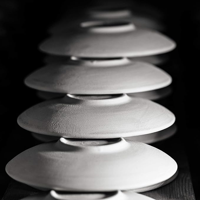 City to Cottage Handmade White And Black Pottery Polka Dot Glazed 7.9inch/20cm Side Plate, Dessert Plate, Unique Ceramic Dinnerware, Housewarming Gift