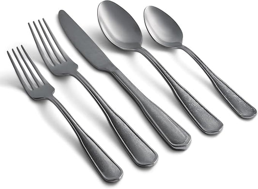 Cambridge 287820OPC12 Hailee Tumbled 20-Piece Flatware Set
