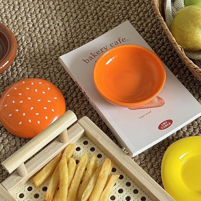 Burger 6-layer Mini Plates Sushi Dip Starter Dessert Snack Plate 8-piece Combination Set