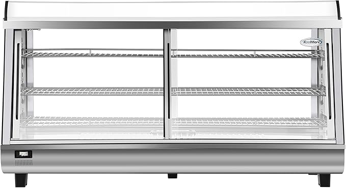 KoolMore 48 in. Glass Countertop Display Warmer, 6.5 cu. ft. in Stainless Steel (HDC-6C-SS)