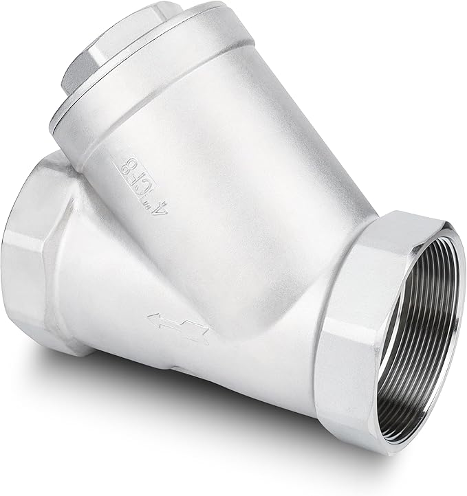 Industrial Plumbing Y Strainers NPT Female 4", Heavy Duty 304 Stainless Steel Y-Strainer, Y-Shaped Filter Valve Connector with 80 Mesh Screen to Remove Excess Impurities for Water Oil Gas DN100