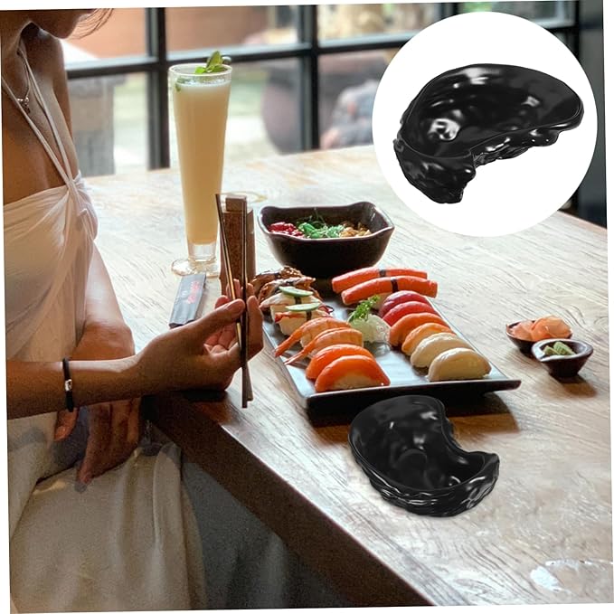 Cabilock Ceramic Oyster Shell Plate for Serving Sushi Desserts Appetizers Multifunctional Food Plate for Home Restaurant Use