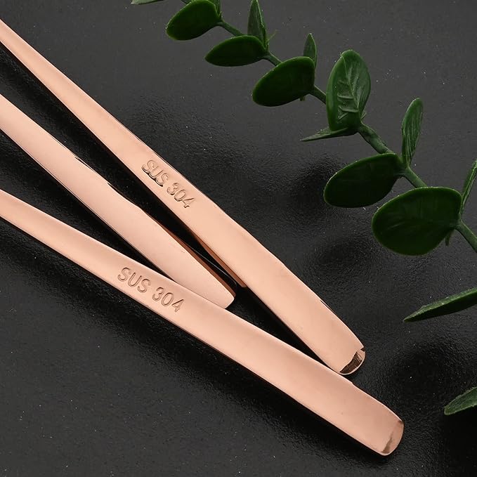 Knives and Forks Set Flatware Set Korean Silverware SUS304 Stainless Steel Kitchen Dinnerware Portable Utensils for Home, Camping Restaurant Christmas Gift - Rose Gold