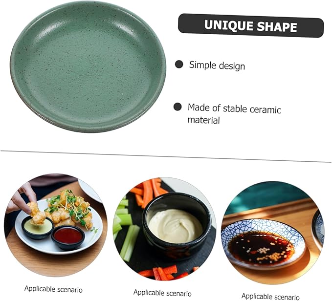 Ceramic Appetizer Plates Round Snack Serving Dish for Fruits Candy and Biscuits Sturdy Decorative Plate for Home and Restaurant Use Chic Design and Easy to Clean