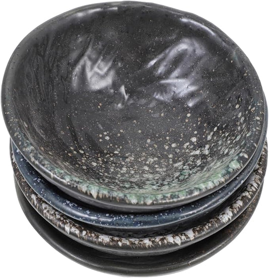 Ciieeo 4pcs Dipping Plates Ceramic Seasoning Dishes Vinegar Dishes for Kitchen Decor