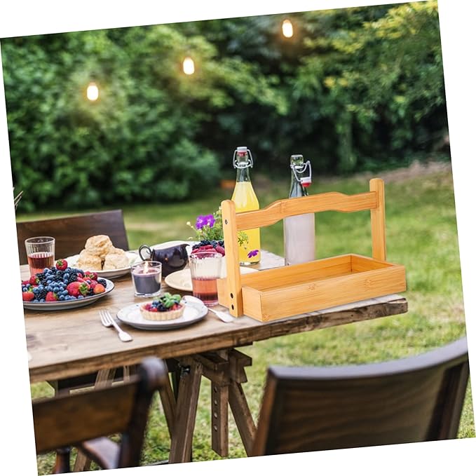 Cabilock Creative Wooden Serving Tray Versatile Storage Plate for Snacks Desserts and More for Restaurants Bakeries and Home Use Functional and Space-Saving Design