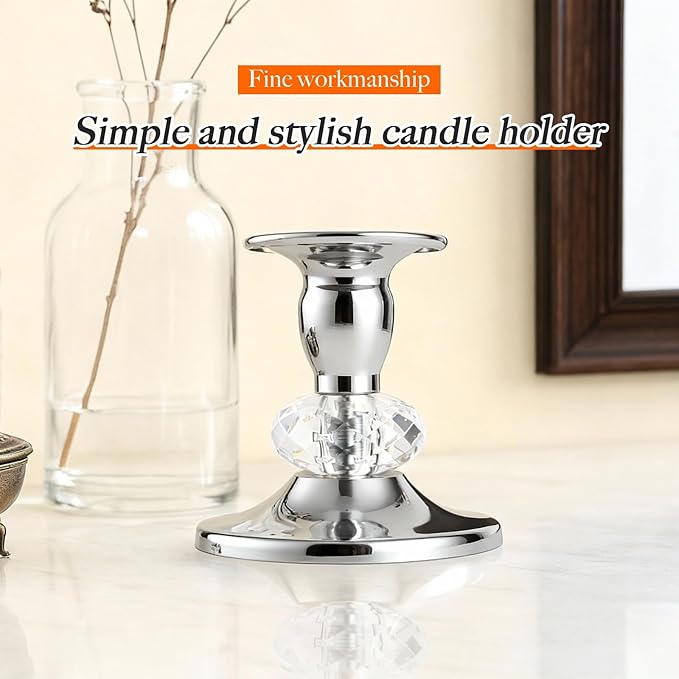 Candlestick Holders Taper Candle Holders, Candle Stick Candle Holder for Table Centerpiece, Wedding Reception, Festive Christmas Mantel Decoration or Home Decor(Gold, 3 Sets(6 Pcs))