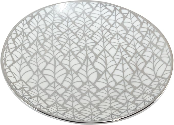 Certified International Mosaic Silver Plated 6" Luncheion/Canape Plates Set of 6 Assorted Designs