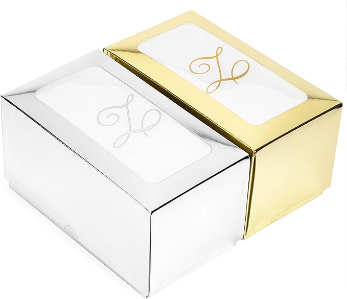 AH AMERICAN HOMESTEAD Disposable Hand Towels for Bathroom 50 Count - Guest Bathroom Essentials -Bathroom Paper Towels - Monogrammed Disposable Napkins - Wedding Napkins in Paper Towel Tray (Gold, W)