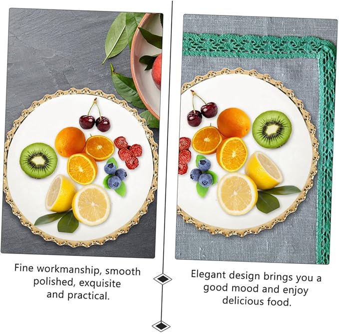 Double Layer Fruit Dessert Plate Divided Serving Platter Ceramic Cake Plate for Dinner Salad Appetizer
