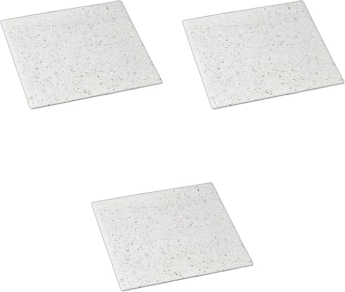 Set of 3, White Granite Skin Square 10.6 inches (27 cm) Plate (10.9 x 10.9 x 0.5 inches (27.6 x 27.6 x 1.3 cm) | Square Plate Ceramic Setomonohonpo