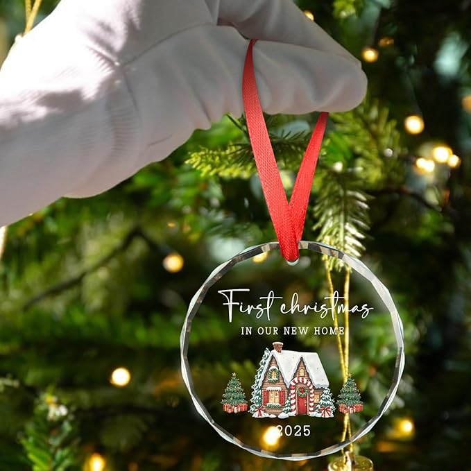 Housewarming Gifts New Home, First Christmas in Our New Home 2025 Christmas Ornament, Best Housewarming Gifts for Women, Xmas Tree Decorations for Home