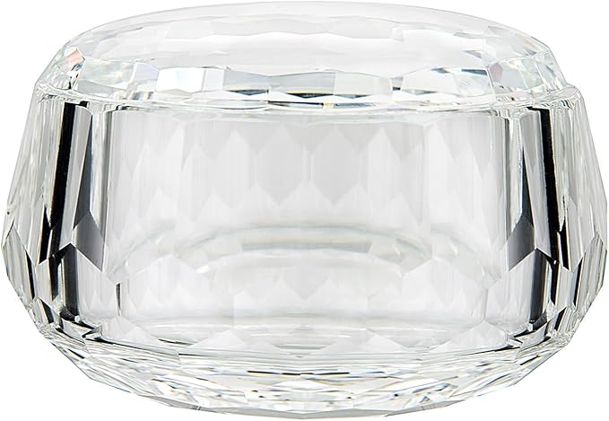Crystal Candy Dish, Nut Bowl with Lid 3" x 4.7" Decorative Crystal Bowl&Jar for Home Wedding Table