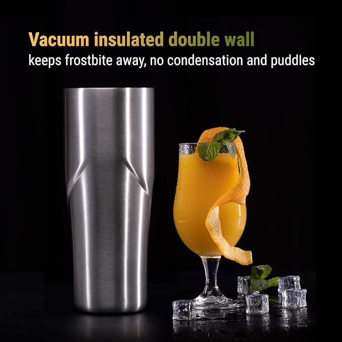 Lexenic 24oz Personalized Double Wall Cocktail Shaker - Monogramm Initials Martini Shaker-Insulated Keep Drinks Chilled -No Stuck Twist Lid,Built-in Strainer - Premium Stainless Steel Drink Shaker -Z