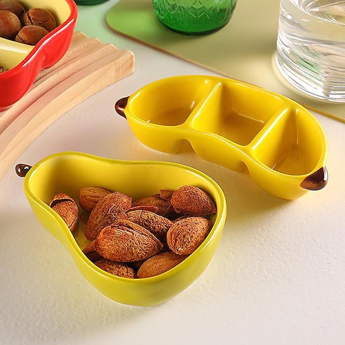 Practical Ceramic Fruit Shape Appetizer Plate Ceramic Texture Suitable for Home Kitchens and Party Use Party Dish