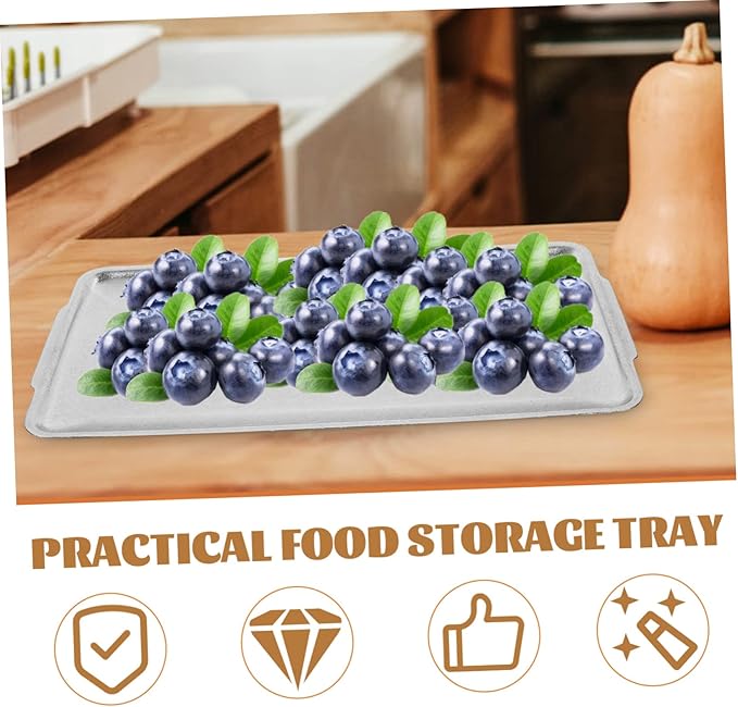 Mobestech Rectangular Serving Tray Practical Stainless for Desserts Snacks and Food Storage for Parties and Everyday Use