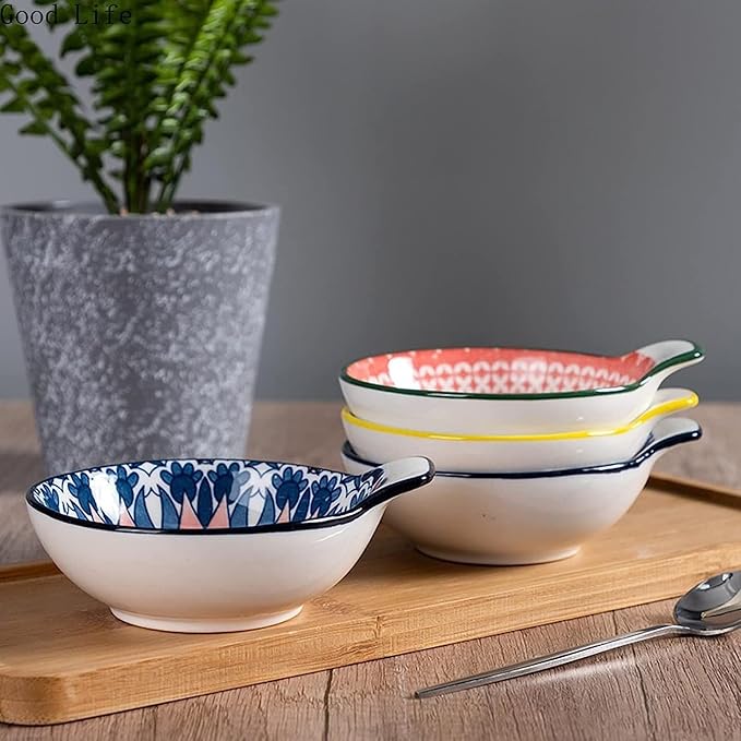 Dipping Dish Dip Bowls Ceramic Snack Bowl Sauce Catering Small Dishes Hotel Restaurant Soy Sauce And Vinegar Dishes Creative Tableware Dip/Dip Bowl Appetizer Plate Seasoning Dish (Color : B)