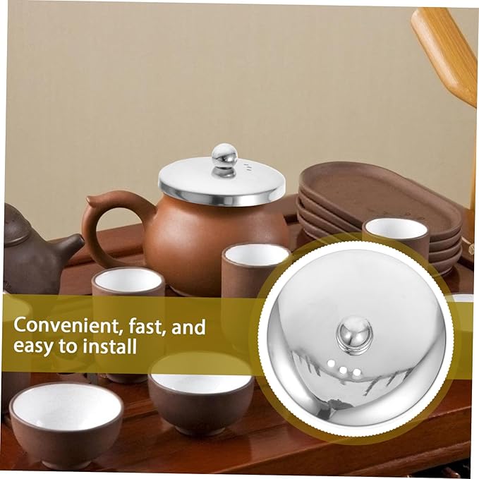 Stainless Steel Tea Strainer Fine Mesh Infuser for Tea Pot Replacement Lid Cover