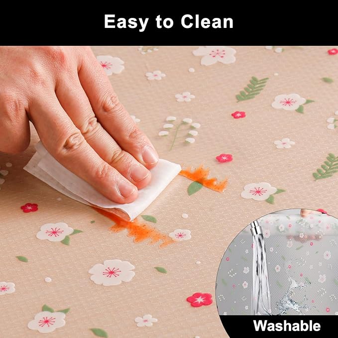 Cooyes Shelf Liner – Premium Non-Adhesive Cabinet & Drawer Liner for Kitchen – Waterproof Shelf Paper with Modern Pattern – Durable EVA Cabinet Mat – Easy to Cut (11.8" W x 118" L)