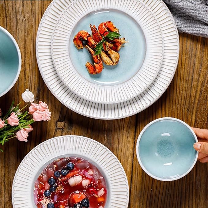 Dining Plates Simple And Creative Embossed Ceramic Western Steak Plate Tableware Dinner Plate