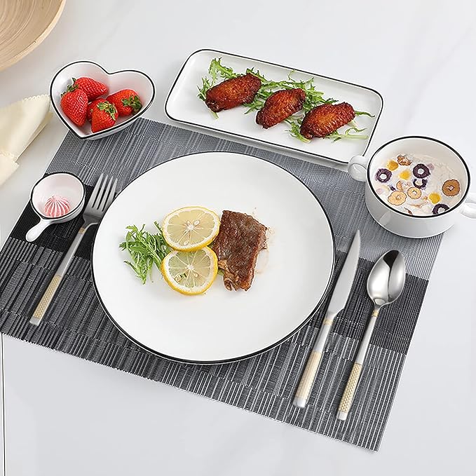 40-Piece Silverware Set Stainless Steel Flatware Set for 4 Kitchen Cutlery Utensil Sets Includes Forks Spoons Knives for Home Restaurant Hotel