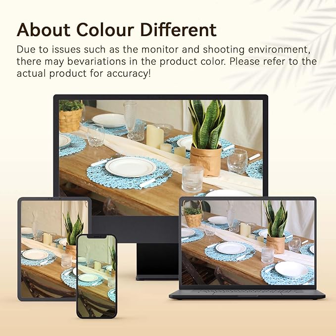 AHHFSMEI Paper Braided Round Placemats Set of 6 Natural Non-Slip Heat Resistant Table Mats for Dining Tables Woven Indoor Outdoor Place mats(Light Blue)