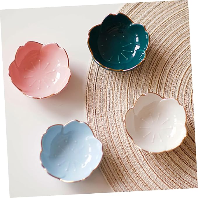 2Pcs Shape Ceramic Dipping Plates Blue Porcelain Sauce Dish for Condiments Seasoning Vinegar Bbq and Appetizers Kitchen and Outdoor Use