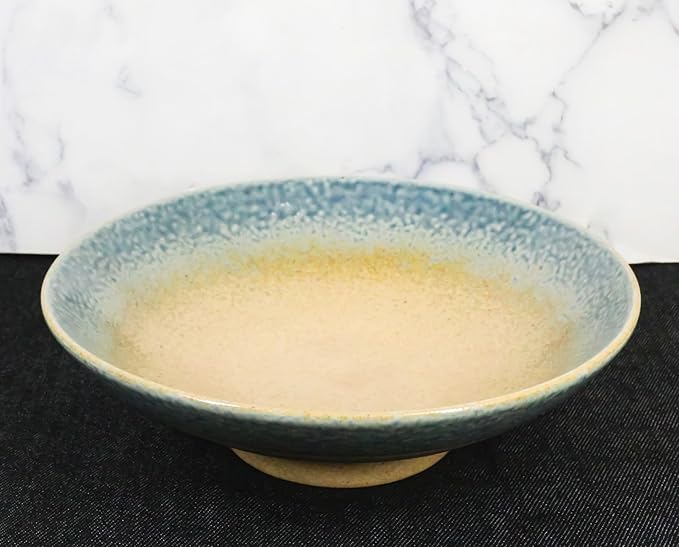 Ebros Gift Artistic Blue River Ao Nagashi Collection Dinnerware Serveware Kitchenware Set Asian Japanese Restaurant Supply (Pack Of 4 Large Ramen Soup Dinner Bowl 36oz)