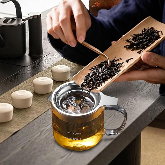 3 Pack Stainless Steel Tea Infuser, Fine Mesh Loose Leaf Tea Steeper Filter With Handle, Reusable Tea Strainer Holder Diffuser for Cup Pot Mug Glass (Silver)