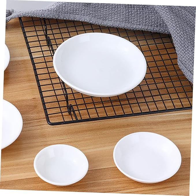 6pcs Ceramic Sauce and Vinegar Dipping Plates Small Condiment Dishes for Home and Restaurant Use Simple Design for Snacks and Sauces Appetizer Plates