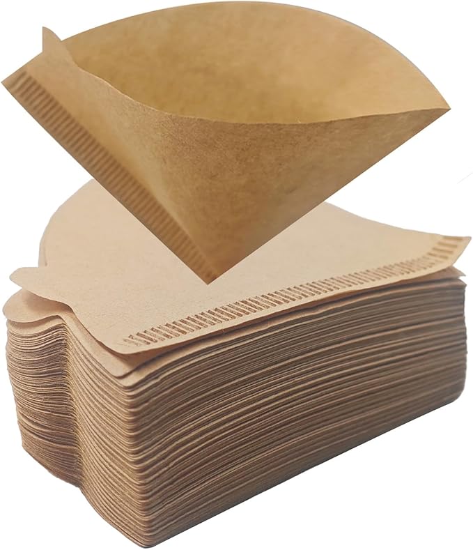 pson 100Pcs Coffee Filters #2, Disposable Coffee Filter Paper for 1-4 Cups, Compatible with Drip Coffee Maker and Pour Over(Brown)