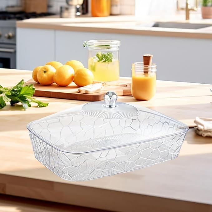 Serving Tray, Fruit Tray, Elegant Multifunctional Decorative Storage Container, Organizer for Celebrations Wedding Birthday, L