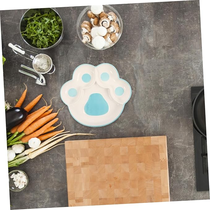 Mobestech Boys and Girls Dinnerware Creative Ceramic Plate Fruit Plate Easy Clean for Snacks and Meals