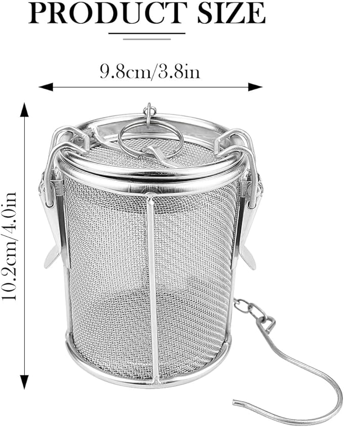 Stainless Steel Mesh Filter, Tea Strainers, Soup Seasoning Separation Basket, Tea and Spice Ball for Cooking Soup (Small)