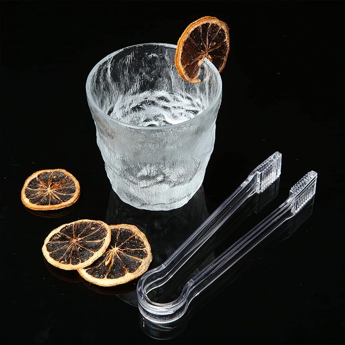24pcs Plastic Tongs For Serving, Plastic Buffet Serving Tongs Mini Serving Tongs, Disposable Small Clear Tong for Party Candy Bar Ice Sugar（6.3 Inch）