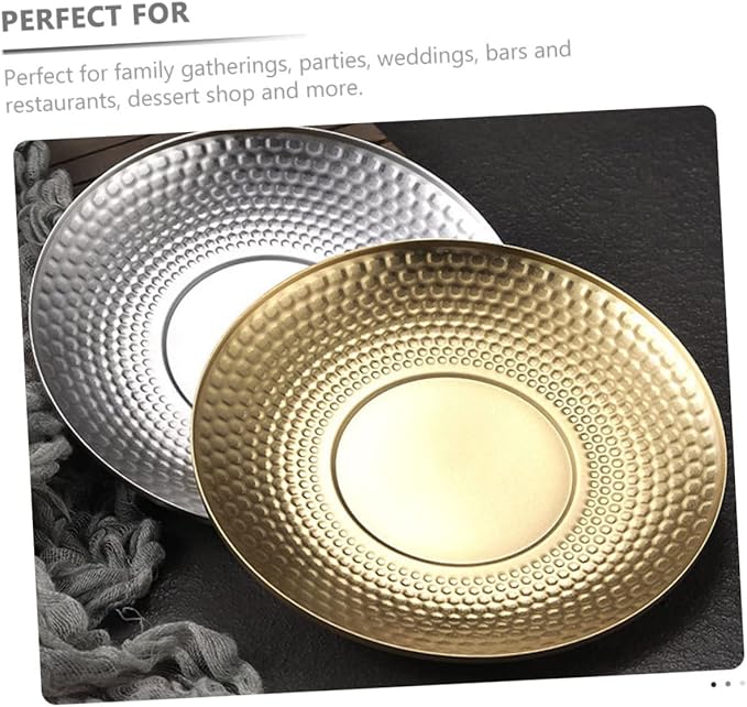 LIFKOME Stainless Steel Fruit Tray Multi-functional Serving Platter for Bbq Snacks Desserts