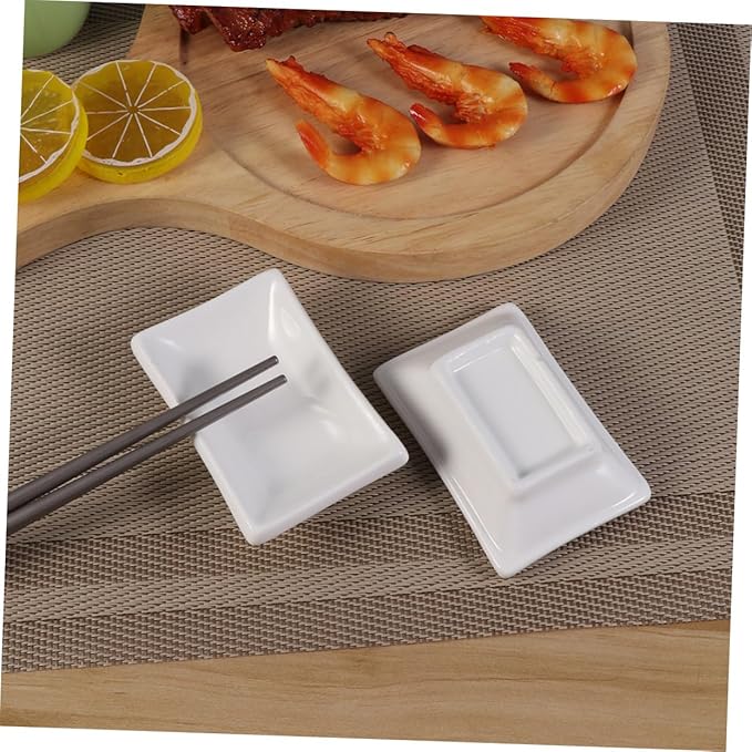 2pcs Ceramic Snack Plate Condiment Appetizer Serving Tray Sauce Dishes