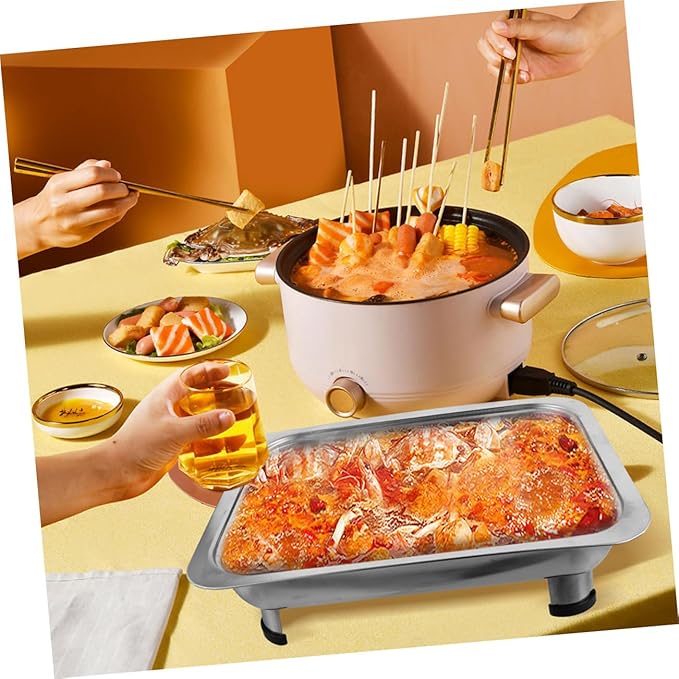 Veemoon Buffet Serving Tray with Lid Chafing Dish for Catering Food Serving Tray for Parties Gatherings and Events