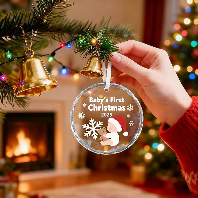 Babys First Christmas Ornament 2025 Baby Boy Girl Gifts Newborn Gifts Christmas Decorations My First Christmas Tree Ornaments Decorations Personalized Christmas Ornaments Stocking Stuffers