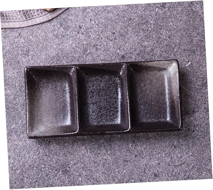 PRETYZOOM 2pcs Ceramic Sauce Dishes Square Shape Flavor Dish Versatile Appetizer Plates for Condiments Fruits and Snacks for Home Restaurant and Entertaining