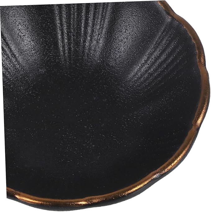 Unique Design Ceramic Plate Black Mini Bowl for Appetizers Salad Sauce for Catering Restaurant