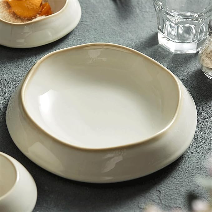 SONGCHAO Party Supplies Ceramic Serving Plate Home Pasta Plate Dessert Plate Snack Bowl Cake Bowl Salad Bowl Appetizer Plate Kitchenware Party Plates (Size : 4inch)