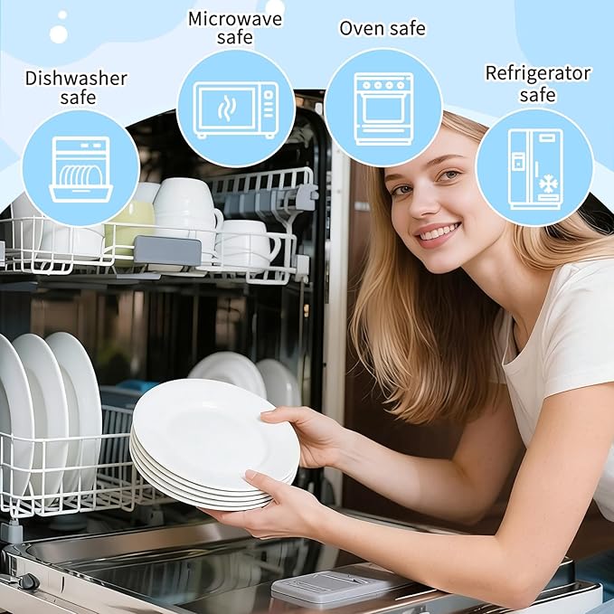 3 PCS Ceramic Appetizer Plates, 6 Inch White Porcelain Dessert Plates, Small Round Serving Dishes for Snack, Salad, Cake, Microwave Oven Dishwasher Safe