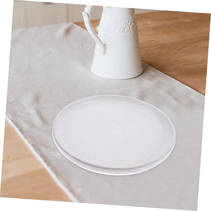 Luxshiny Ceramic Appetizer Dish Retro Food Plate for Snacks Elegant Serving Tray for Parties and Daily Use Smooth Bottom Dinnerware for Fruits and Appetizers Classic Design