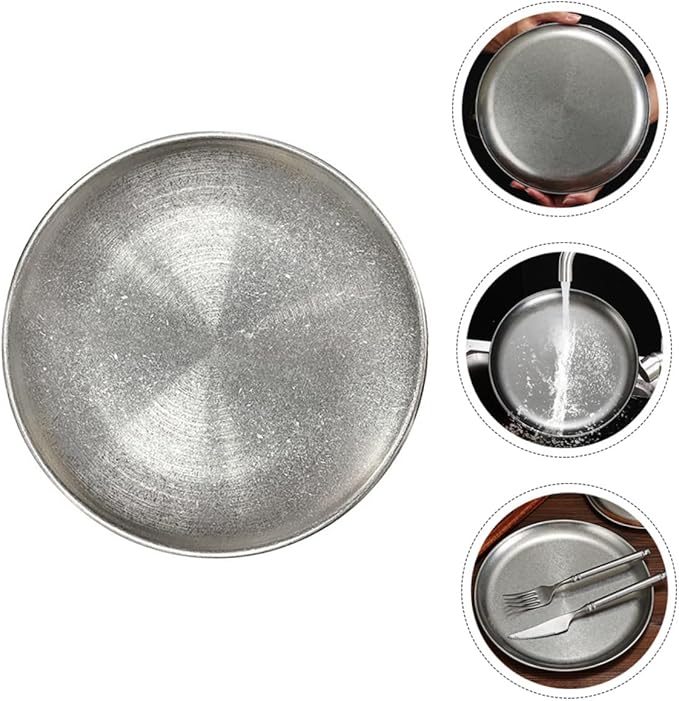 Mobestech Roast Meat Plate Bbq Serving Tray Stainless Steel Lightweight Compact Easy to Store