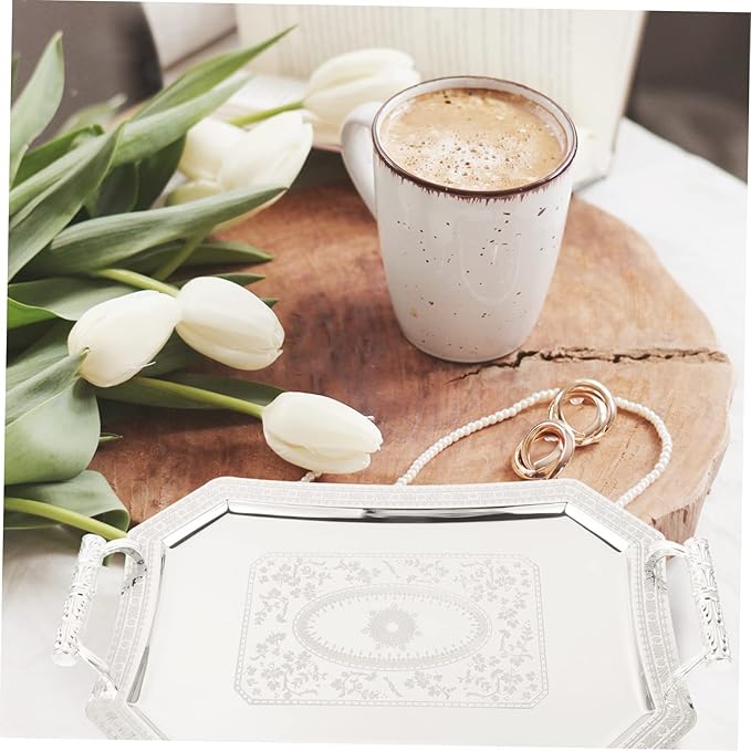 PRETYZOOM Elegant Vintage Fruit Serving Dish Extra Serving Tray Coffee Table Decor