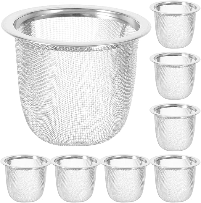 Luxshiny Stainless Steel Tea Filter Strainer 5.8 Inch Mesh Infuser for Loose Leaf Tea Brewing at Home and Office