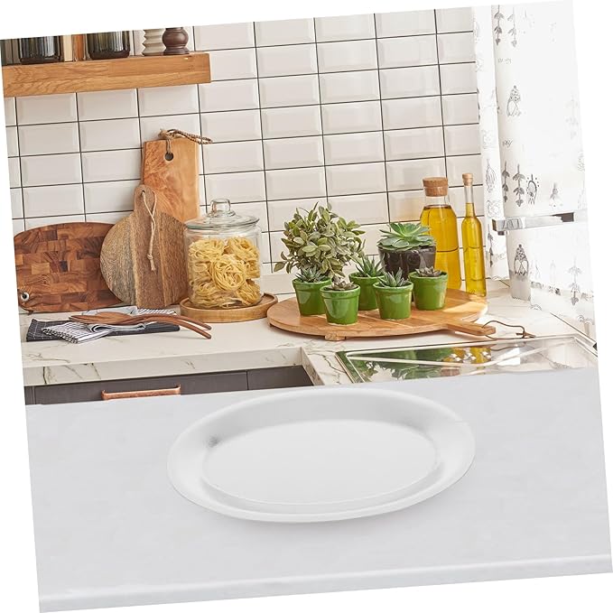 Luxshiny Stainless Steel Oval Serving Tray Snack Dish for Fish Desserts Appetizers Elegant Platter for Parties Events and Home Use Easy to Clean
