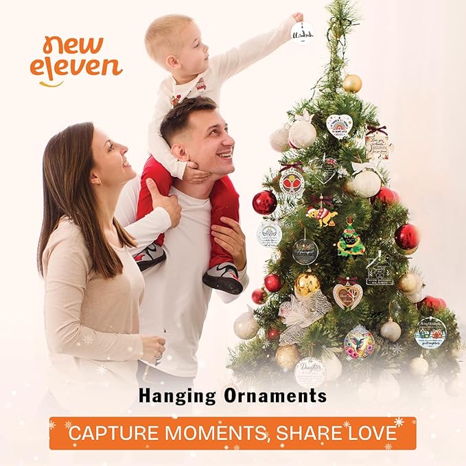 NewEleven Couple Gifts - Our First Christmas Ornament 2025 for Him, Her, for Couple - Newlywed Gift, Meaningful Present from Wife, Husband - Christmas Ornament